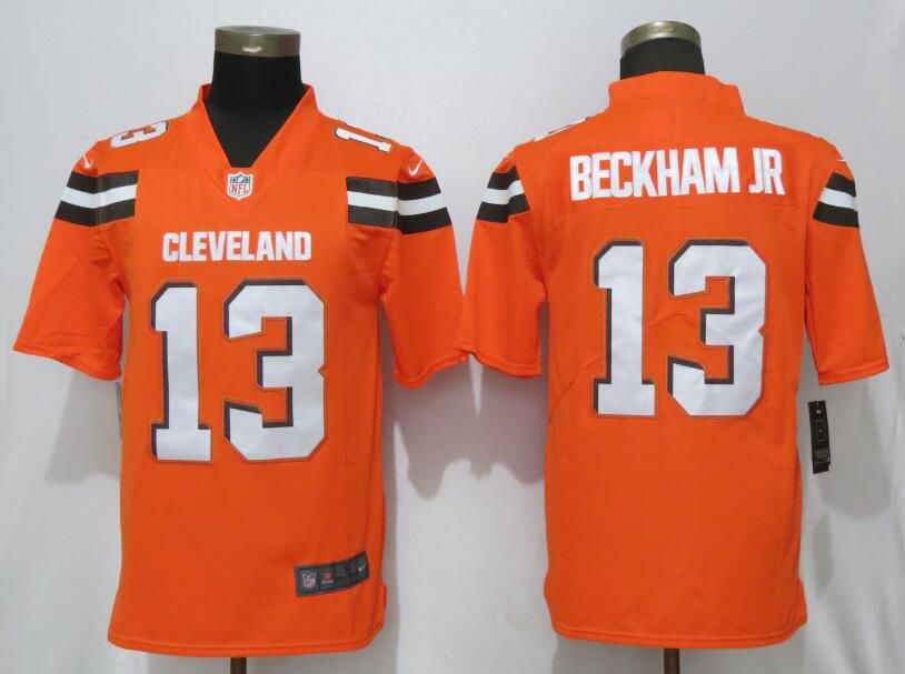 Men Cleveland Browns #13 Beckham jr Orange Nike Vapor Untouchable Limited Player NFL Jerseys